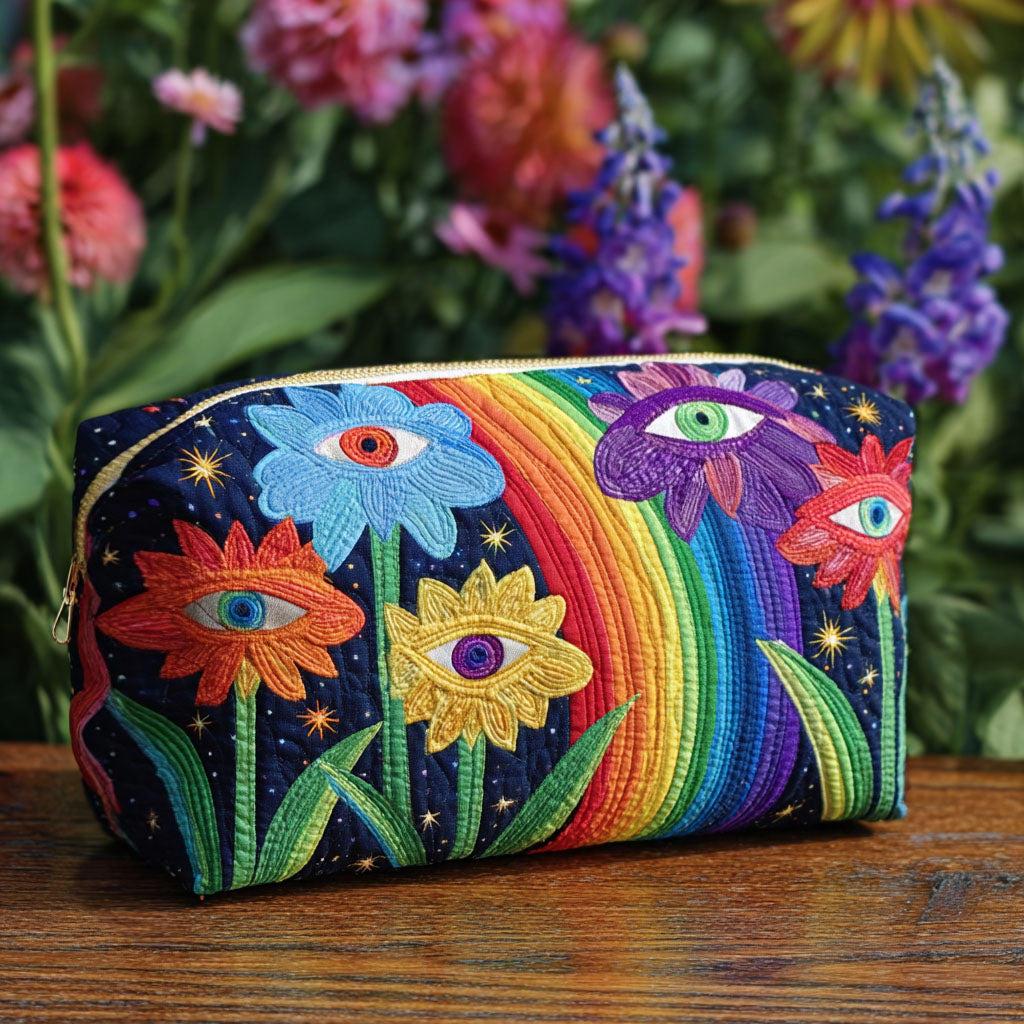 Boho Mantar Kapitone Makyaj Çantası