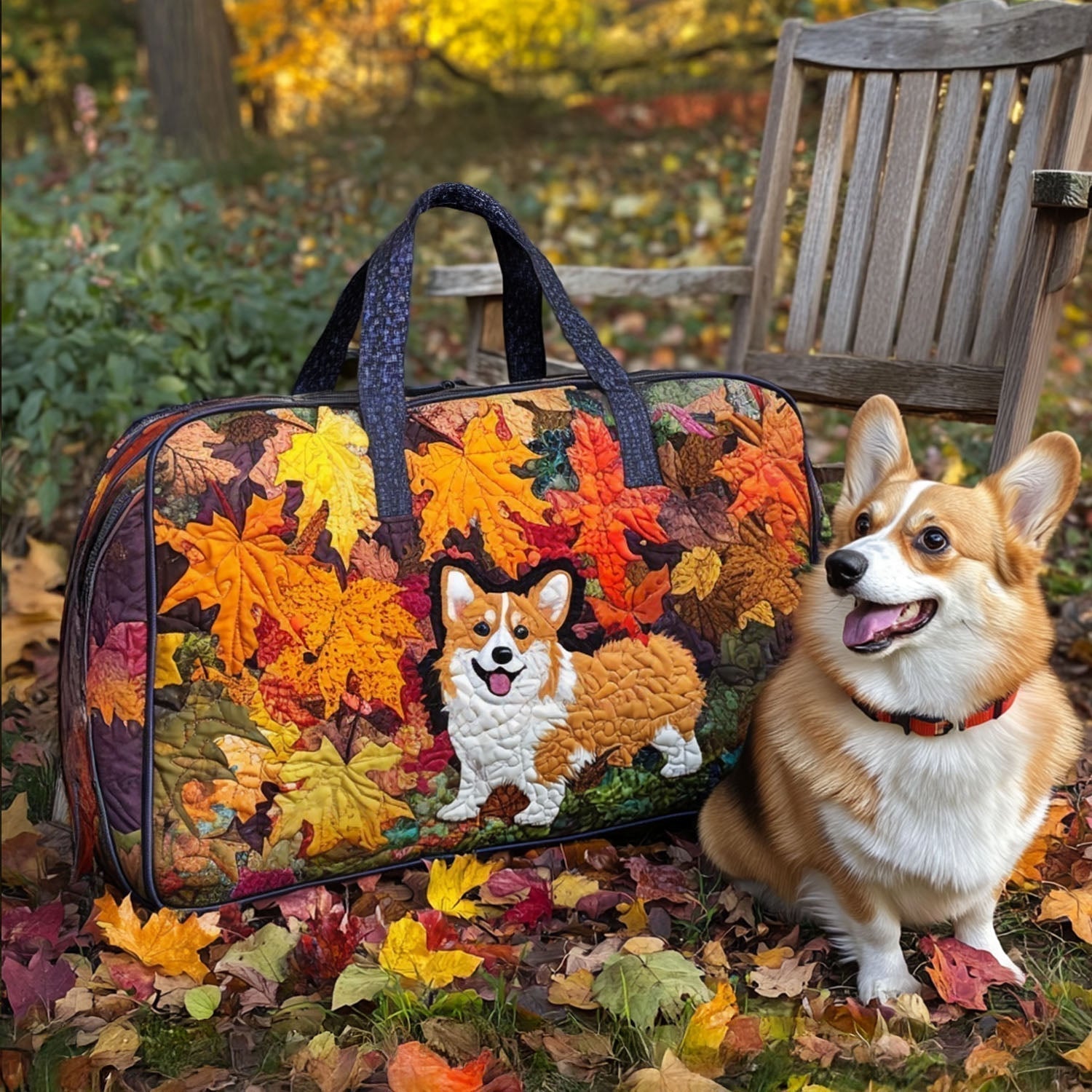 Crisp Breeze Corgi Yastıklı Seyahat Çantası