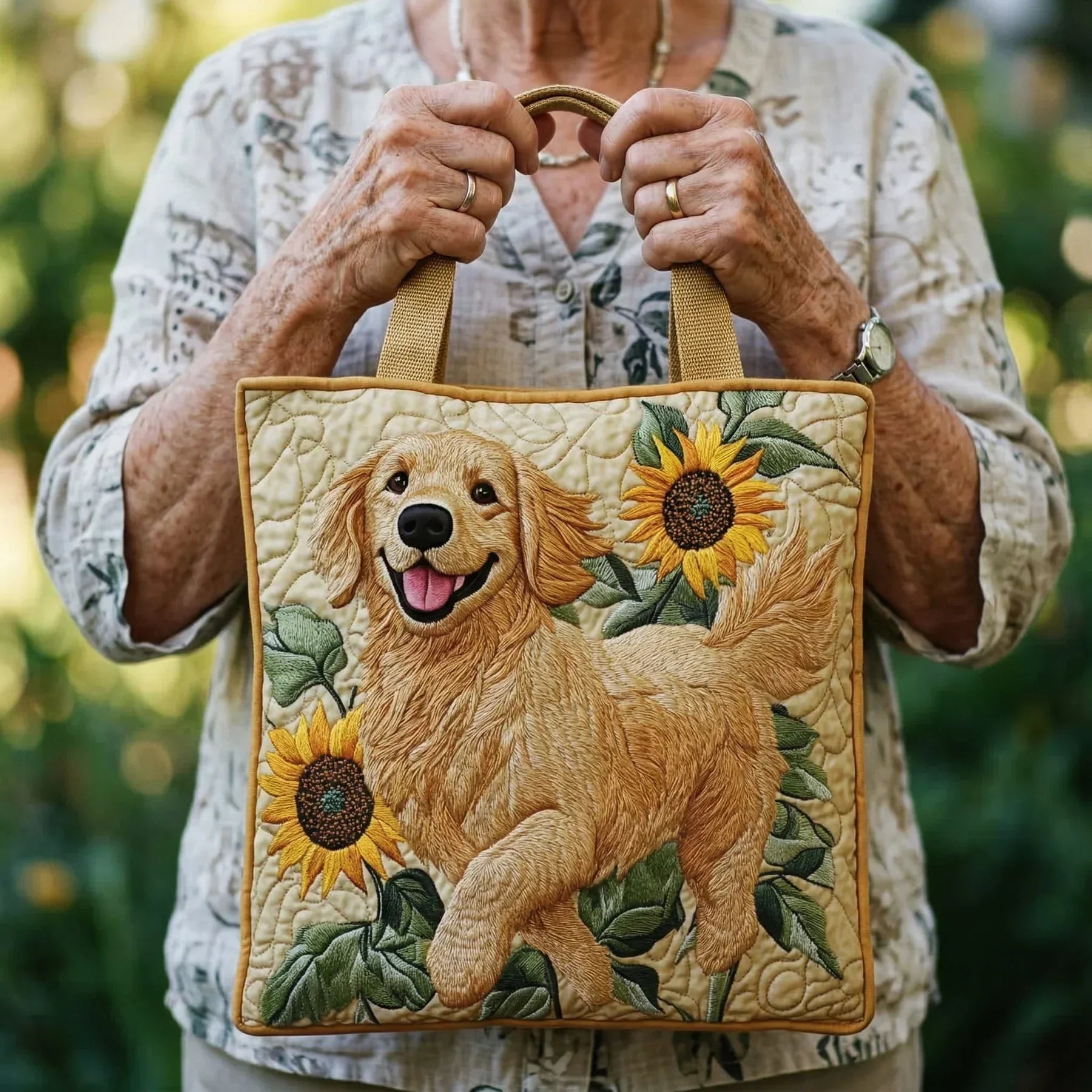 El Yapımı Çanta - Golden Retriever