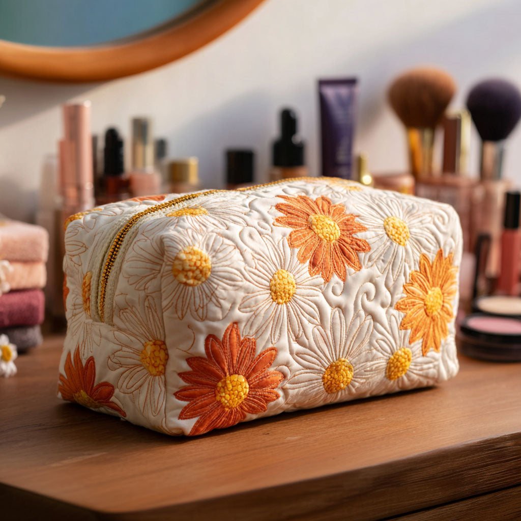 Daisy Charm Yastıklı Makyaj Çantası